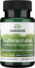 Extracto de Brotes de Brócoli con Sulforafano de Swanson - 60 Cápsulas Veganas, 400 mcg