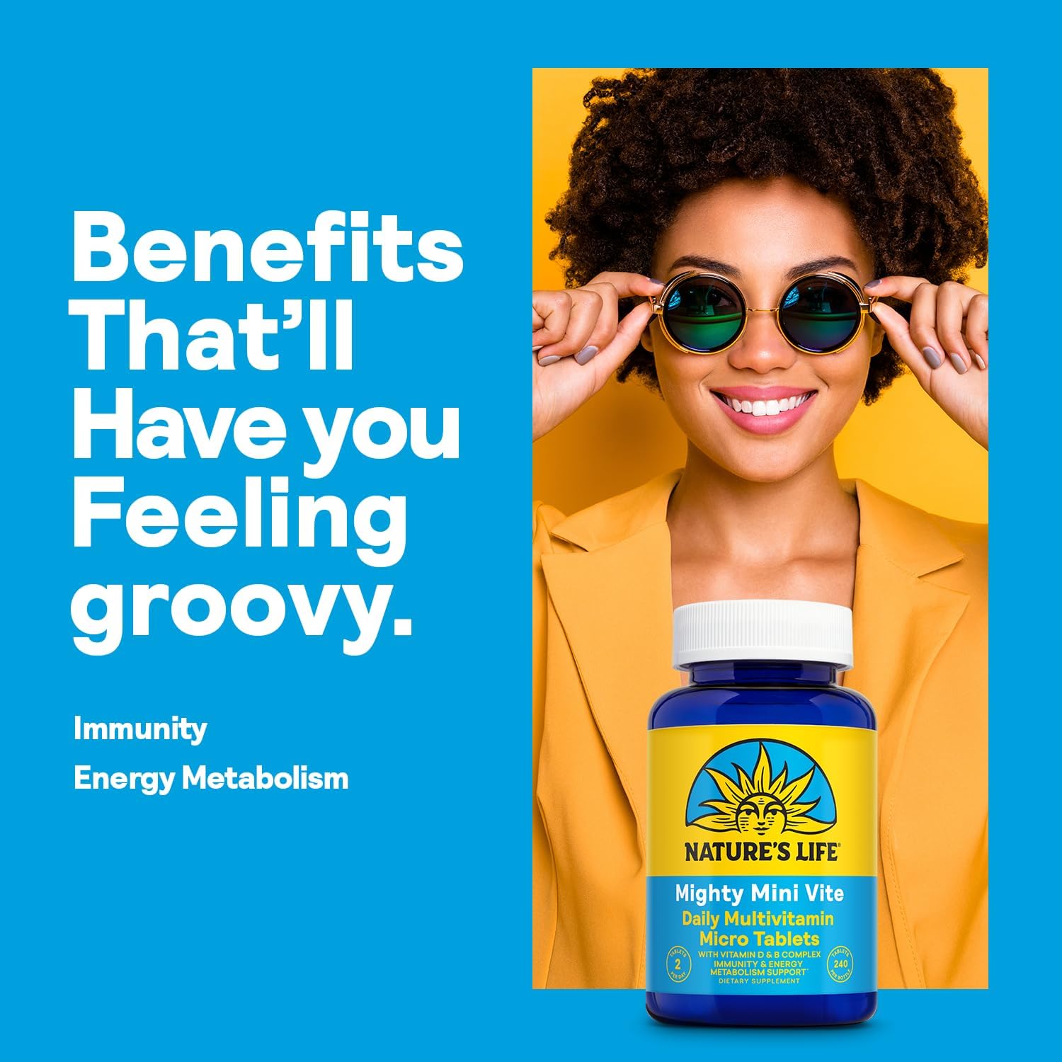 Nature's Life Mighty Mini Vite - Multivitamínico Diario para Mujeres y Hombres