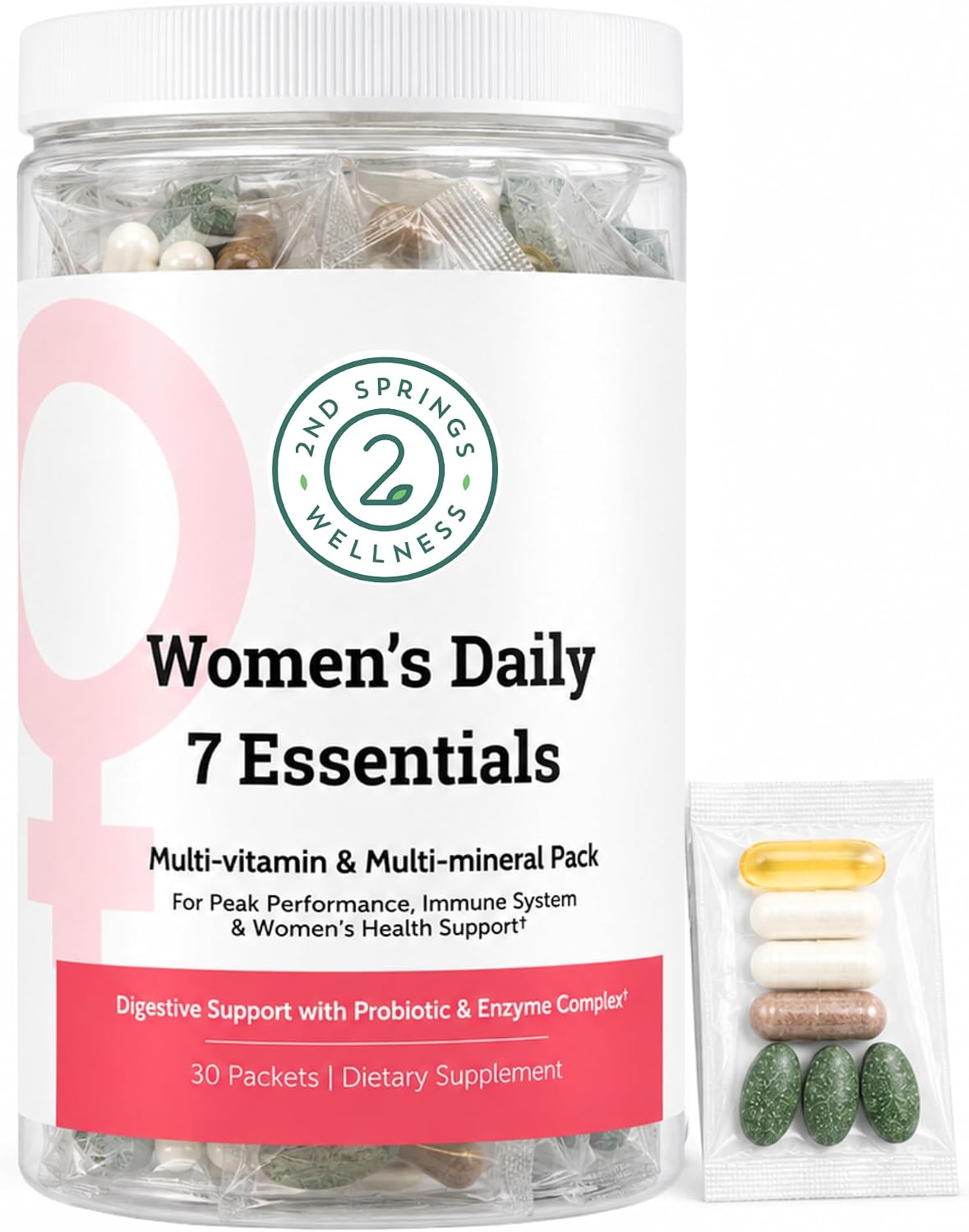 Daily 7 Essentials Pack de Vitaminas para Mujeres – Multivitamínico Diario Completo
