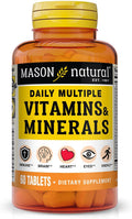 MASON NATURAL Multivitamínico Diario con Minerales - 24 Nutrientes Esenciales - 60 Comprimidos