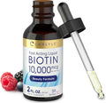 Carlyle Biotina Líquida 10000mcg | 59 ml | Gotas de Alta Concentración | Suplemento Vegetariano, No GMO, Sin Gluten