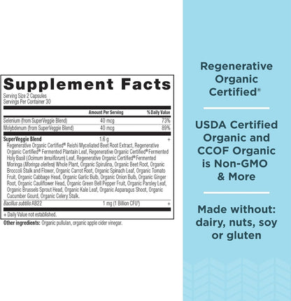Ancient Nutrition SuperVeggies Cápsulas - – Brócoli : fuente de fibra, vitamina C y compuestos sulfurados. – Image 2
