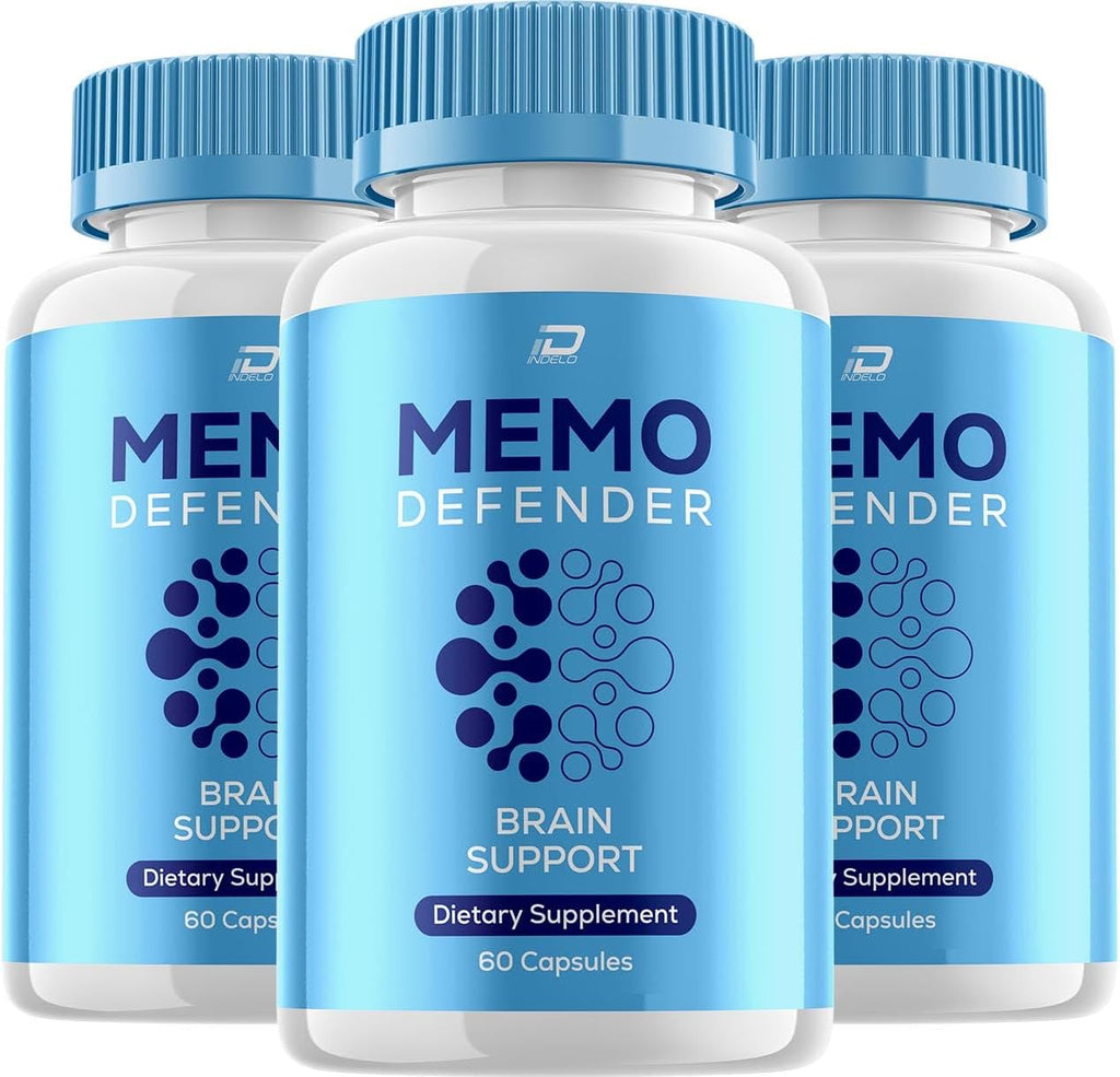 Memo Defender – Suplemento para Memoria y Concentración (180 Cápsulas – 3 Paquetes)