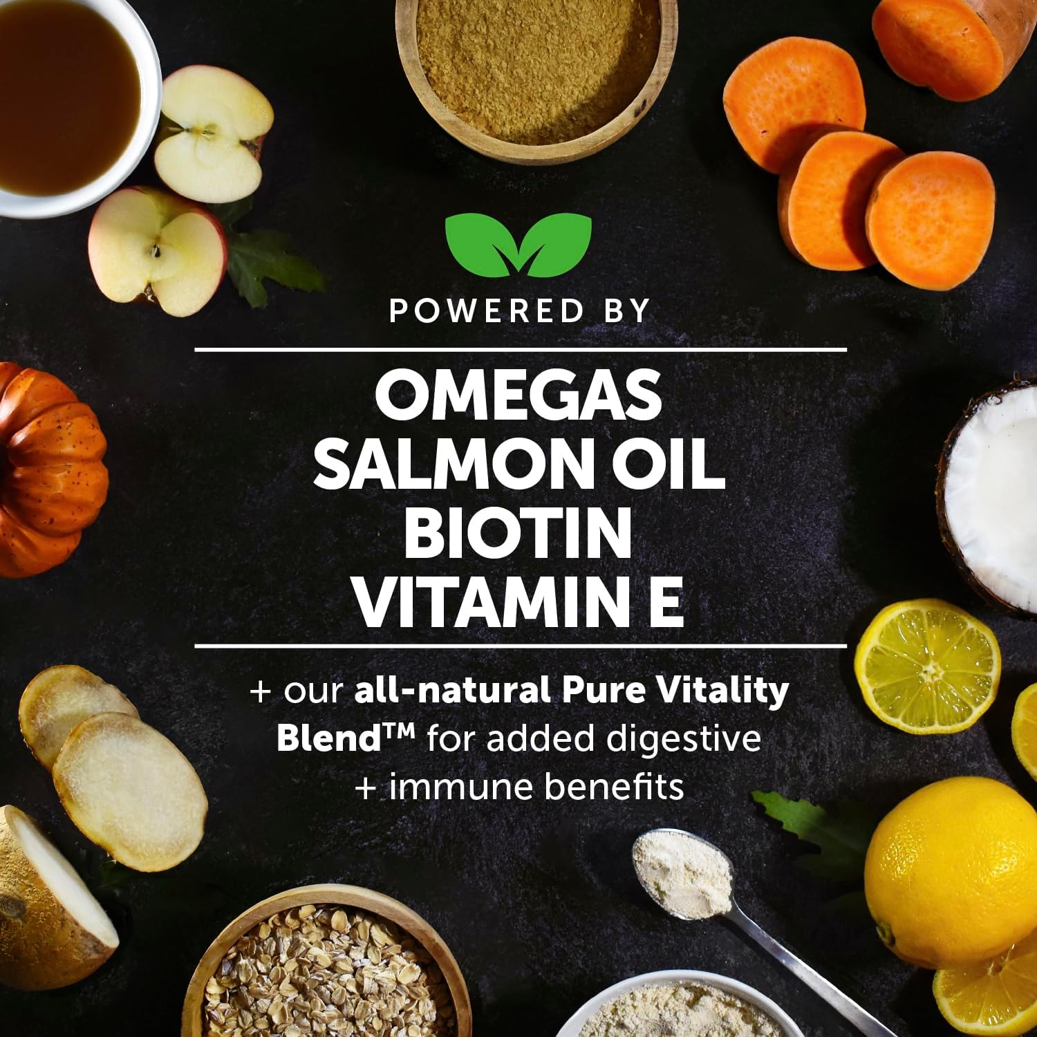 Pet Honesty Omega 3 para Perros - Suplemento de Aceite de Salmón para Piel y Pelo, 90 Chews