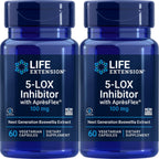 Life Extension 5-LOX Inhibitor con AprèFlex 100 mg, 60 Cápsulas Vegetarianas (Pack de 2)