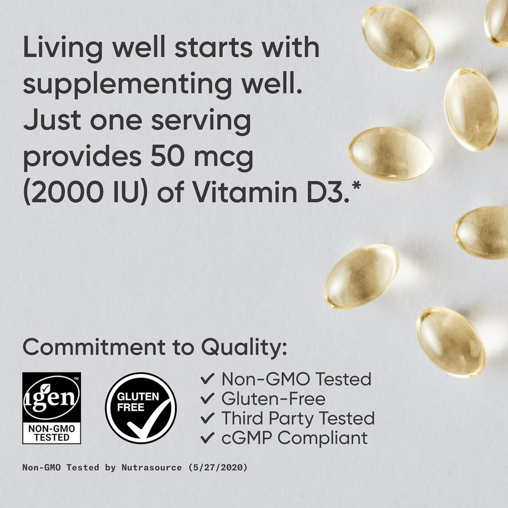 Vitamin D3 2000 IU with MCT Coconut Oil - Sports Research