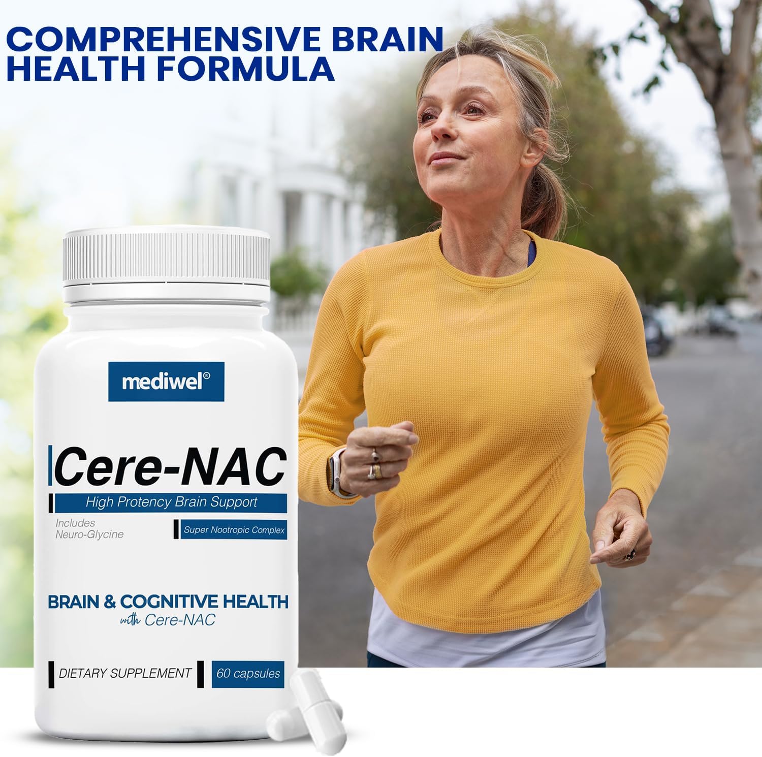 Cere-NAC Advanced Brain Supplement - Cognitive & Mental Clarity Support