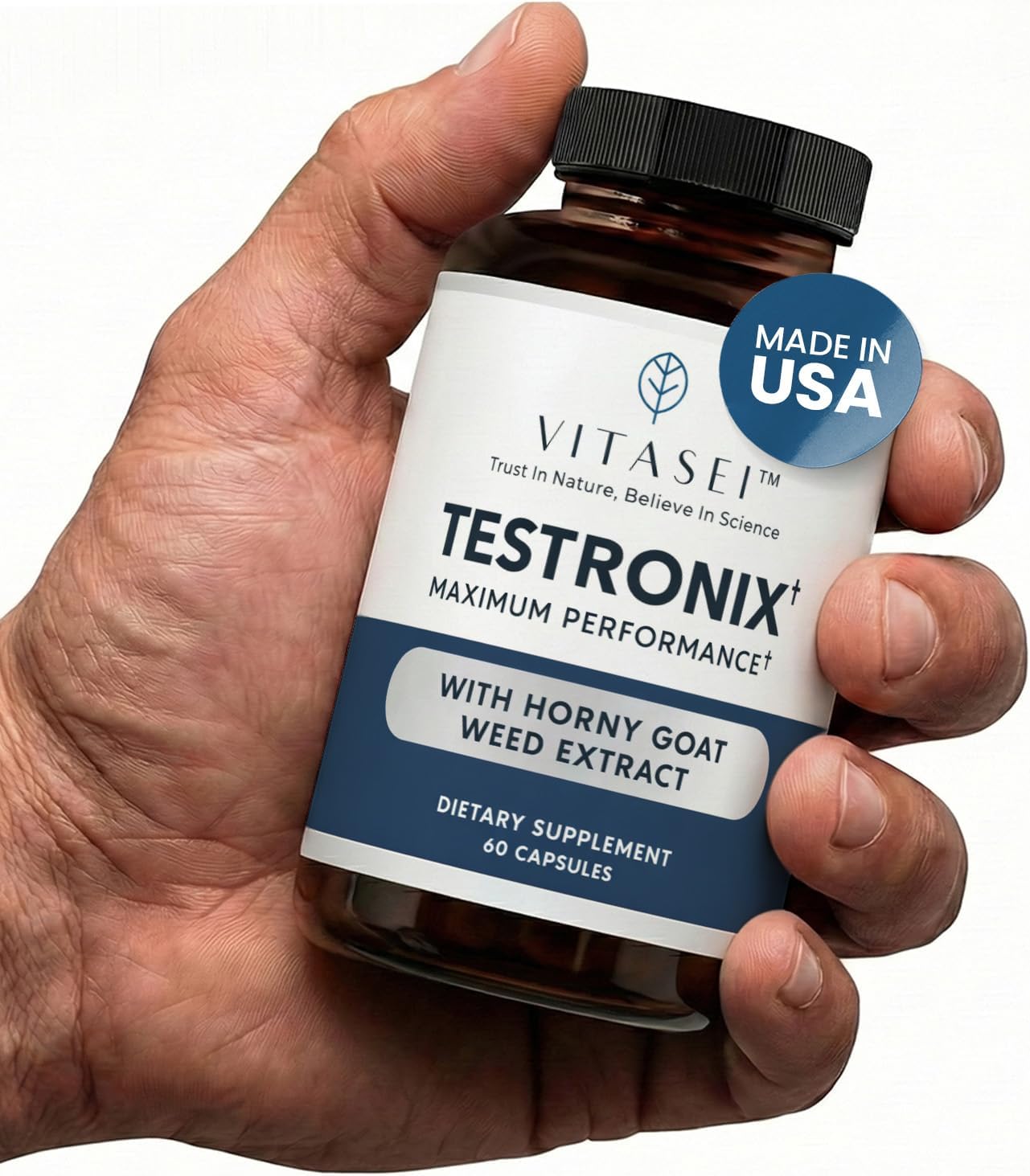 VITASEI Testronix Performance Supplement for Men - 60 Cápsulas (Pack de 2)