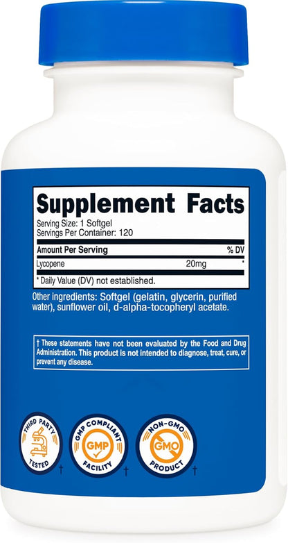 Nutricost Licopeno (20mg) 120 Cápsulas – Probado por terceros – cada lote es analizado por laboratorios – Image 5