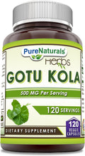 Pure Naturals Gotu Kola 500 mg - 120 Cápsulas Veganas