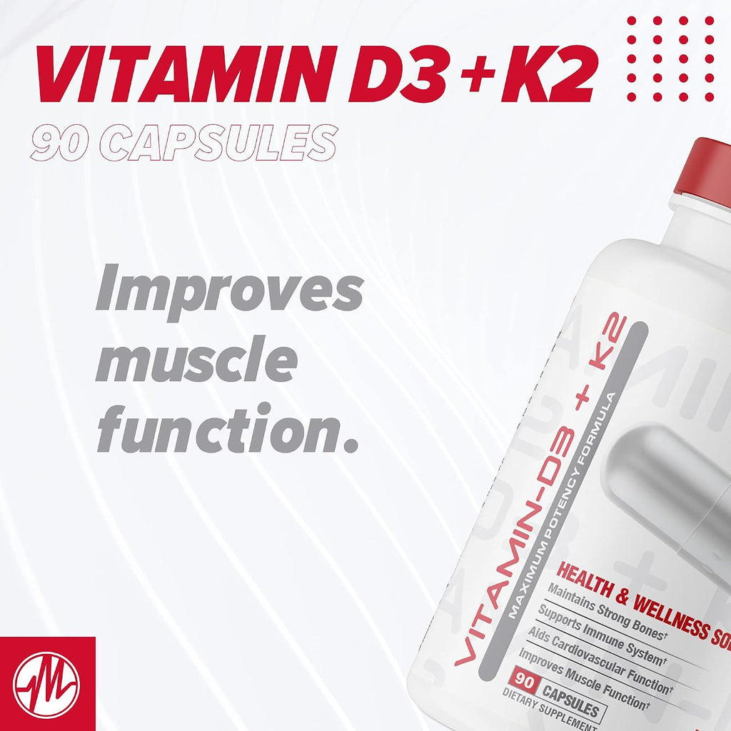 Metabolic Nutrition Vitamina D3 + K2, 7000 UI, 90 Cápsulas Vegetales
