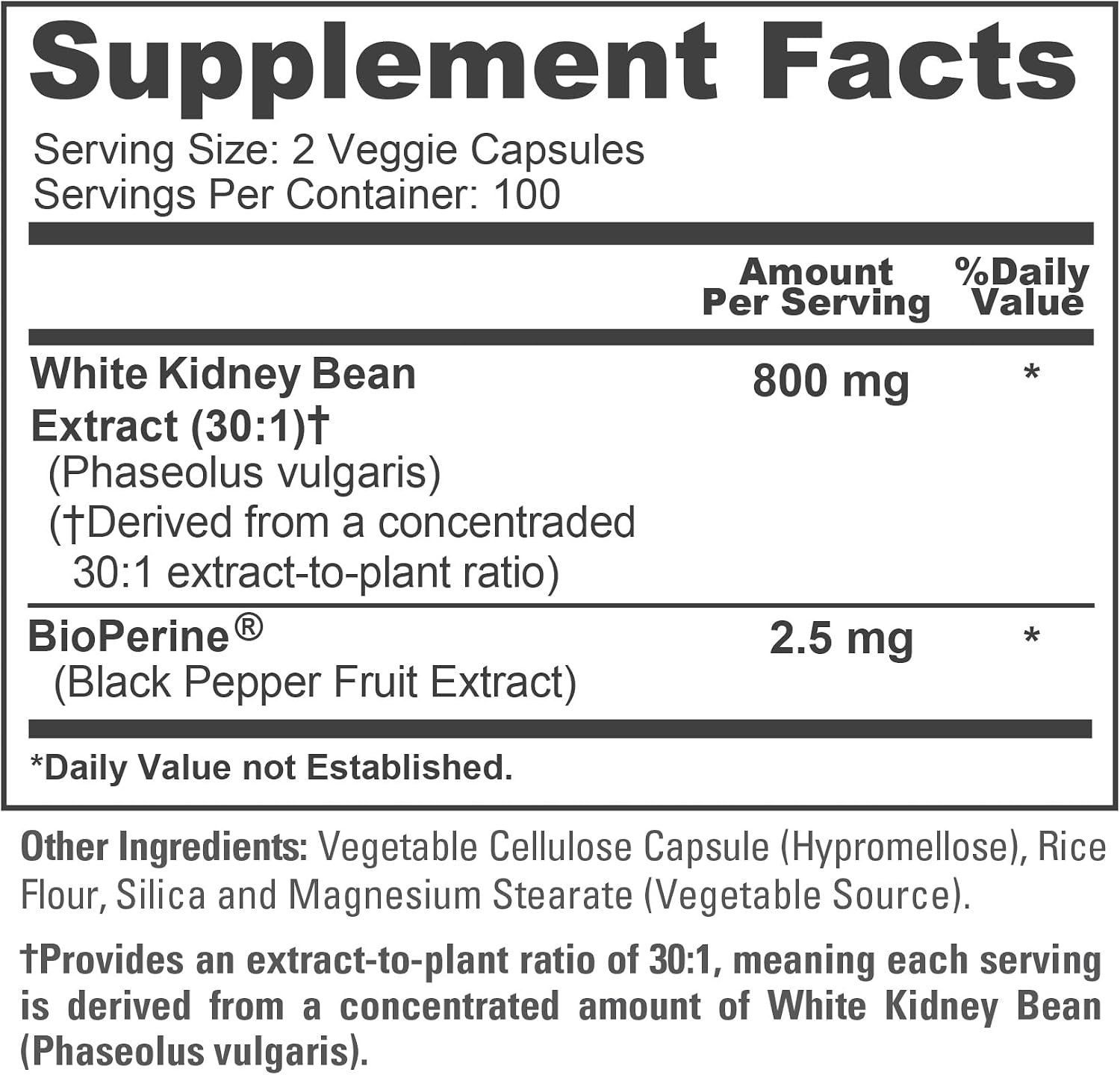 NusaPure Cápsulas de Judías Blancas, 800 mg, 200 Cápsulas Vegetales (Sin OGM, Vegano)