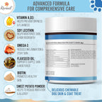 Reviact Complemento para Piel y Pelaje para Perros - Masticables de Aceite de Pescado Omega 3 con DHA, EPA y Biotina, 60 Unidades