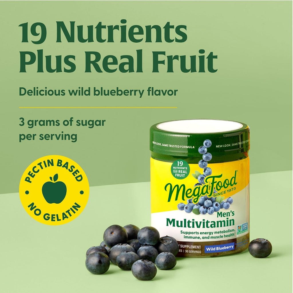 MegaFood Multivitamínico para Hombres en Gominolas de Arándano Salvaje, 60 unidades