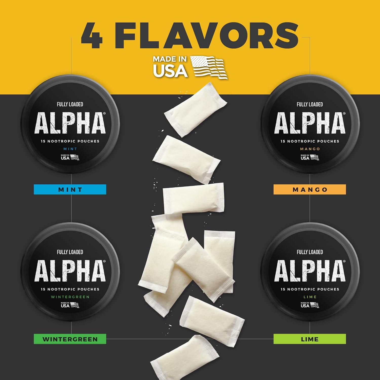 Fully Loaded Alpha Nootropic Pouches (Lime) - 5 Cans