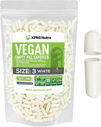 XPRS Nutra Cápsulas Vacías Tamaño 3 - 1000 Unidades - Veganas - Vegetarianas - Verde Bosque