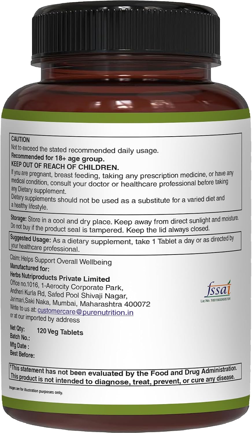 Pure Nutrition Vitamin K Complex K1 + K2 | 2250 mcg | 120 Comprimidos