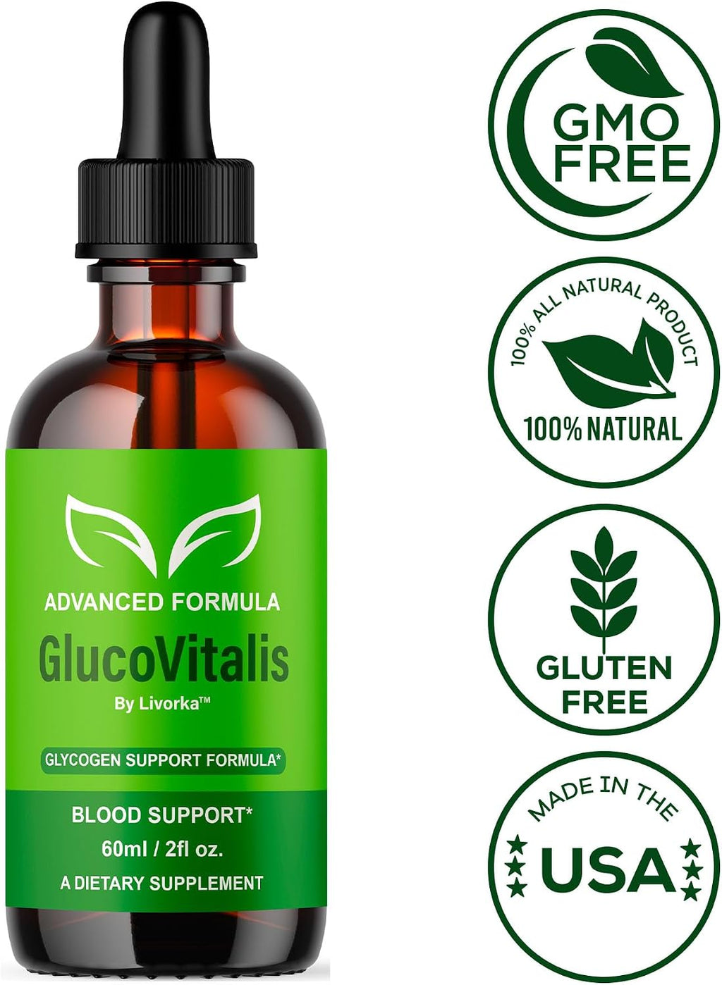 GlucoVitalis Drops (Pack de 5) - Suplemento Líquido Multivitamínico
