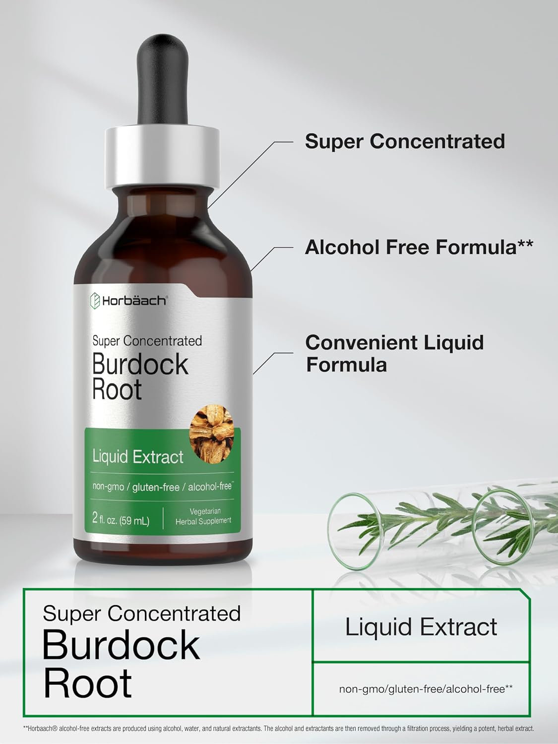 Horbäach Extracto de Raíz de Bardana - Tintura Concentrada 60 ml