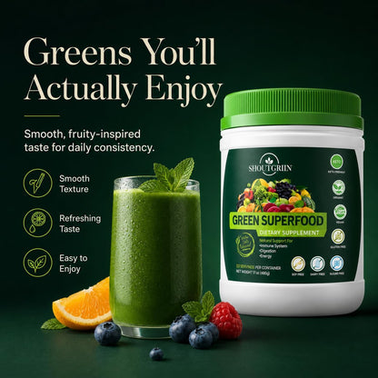 SHOUTGRIIN Green Superfood Powder – Super – Ashwagandha y cúrcuma: adaptógenos que ayudan al organismo a mantener – Image 3