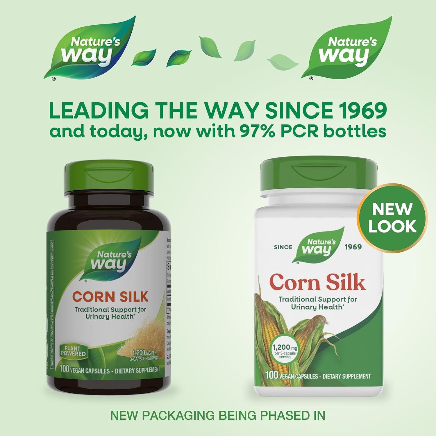 Nature's Way Corn Silk, 1200 mg per 3 Capsules, Traditional Support for Urinary Health, Vegan, Gluten-Free, 100 Capsules