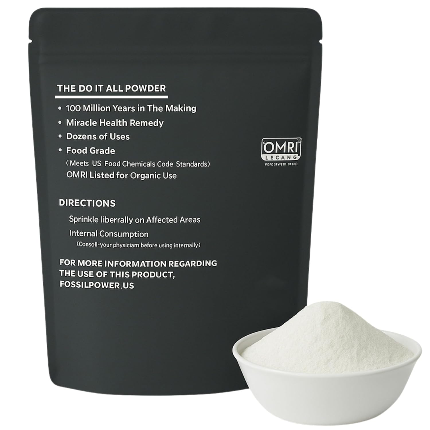 Tierra de Diatomeas FOSSIL POWER - 5 lb (2.27 kg) - Grado Alimenticio para Perros y Hogar