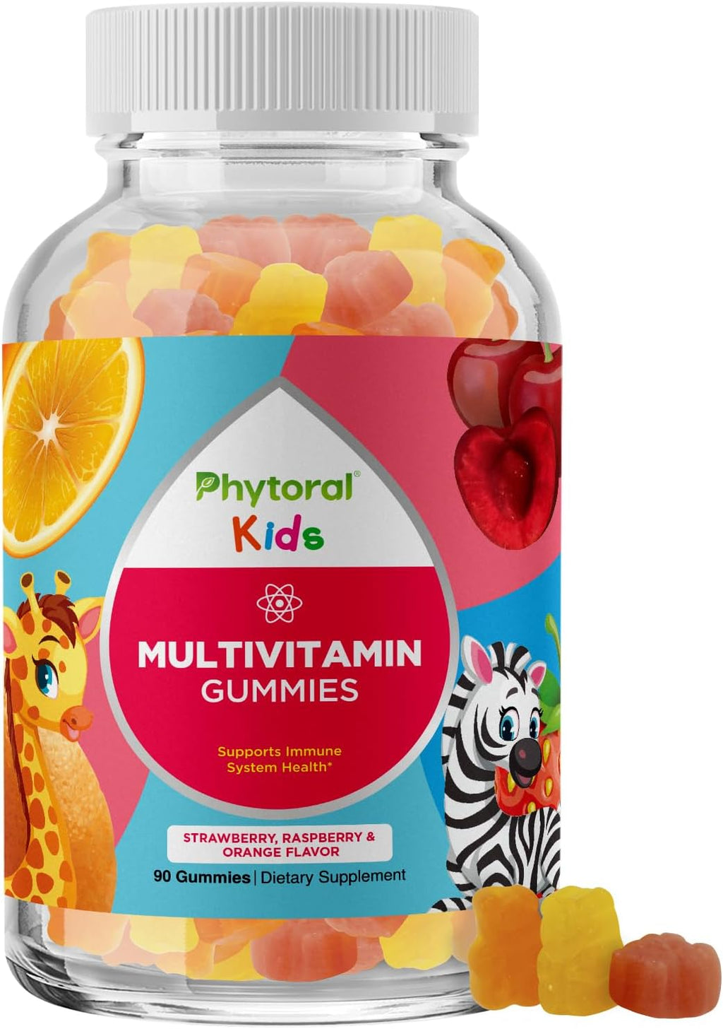 Phytoral Gominolas Multivitamínicas para Niños - Multivitamínico Masticable con Vitaminas y Zinc - 90 Gominolas
