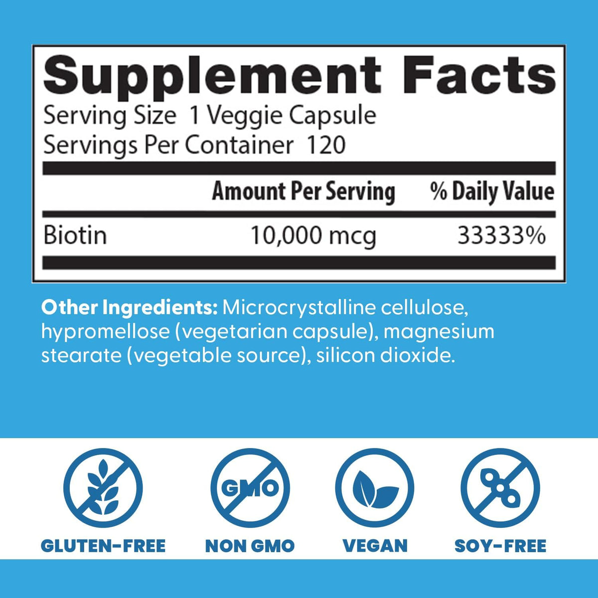 Doctor's Best Biotina 10000 mcg - 120 – Contribuye al mantenimiento de las membranas mucosas en condiciones – Image 4