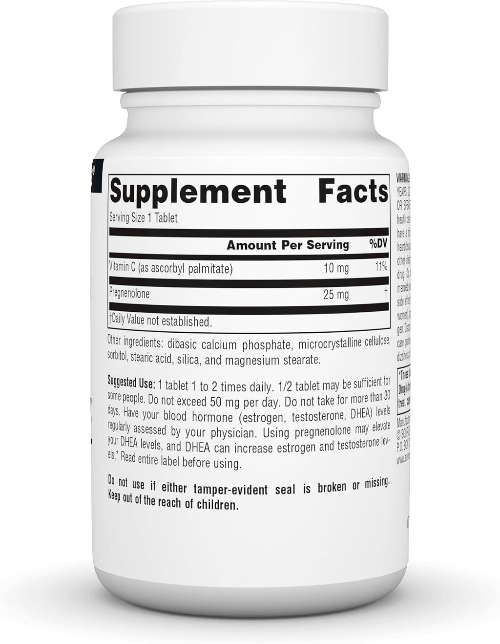Source Naturals Pregnenolona 25 mg, 120 Comprimidos