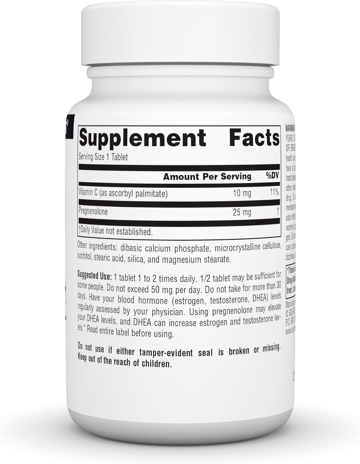 Source Naturals Pregnenolona 25 mg, 120 Comprimidos