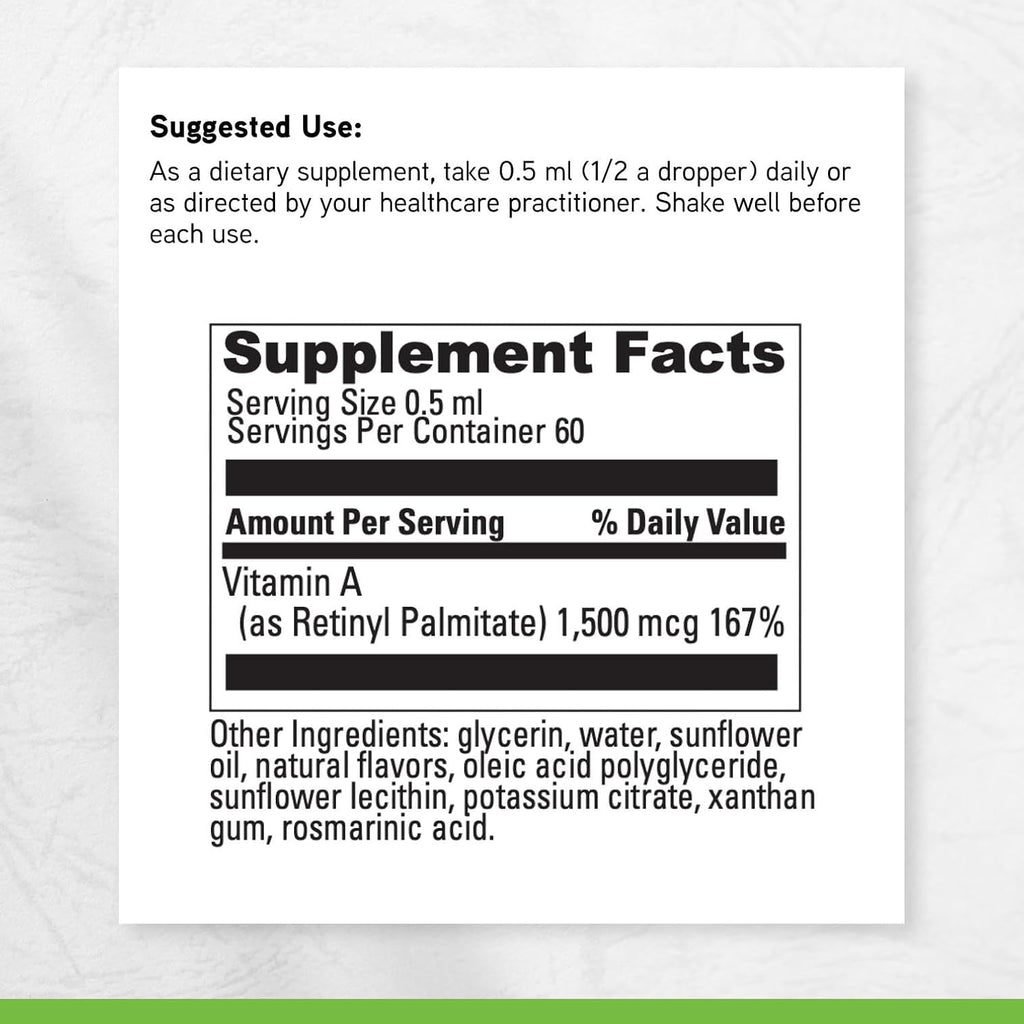 DAVINCI Labs Liposomal A - Suplemento de Vitamina A Líquida - 30 ml