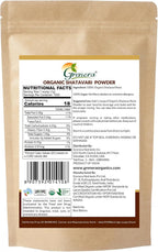 Grenera Organic Shatavari Powder - Raíz de Shatavari Orgánica USDA - Un Solo Ingrediente, Sin OGM, Sin Gluten - Asparagus racemosus - Fácil de Mezclar - Bolsa Resellable de 1 kg