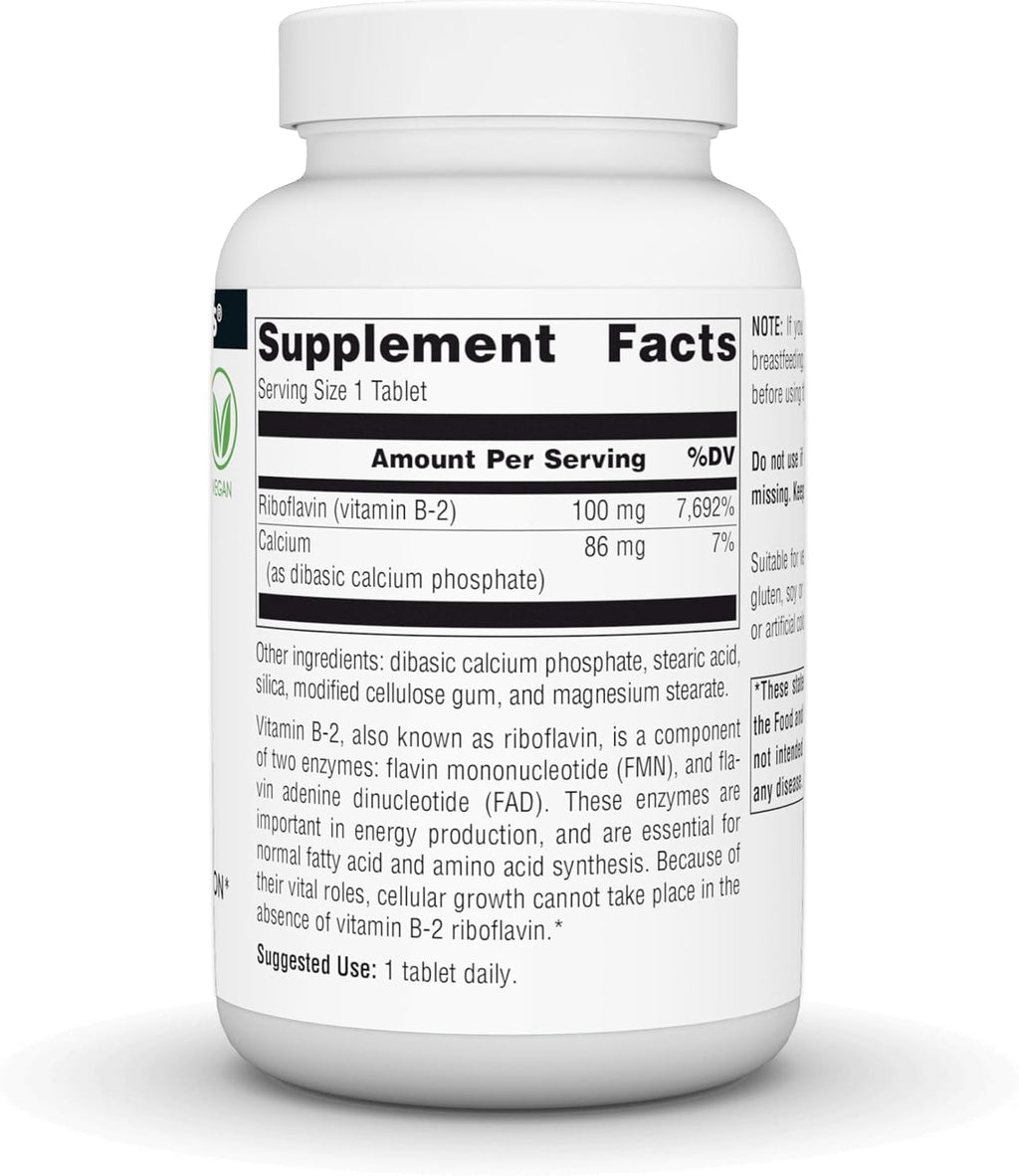 Source Naturals Vitamina B-2 Riboflavina 100 mg - 250 Comprimidos