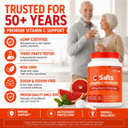C-Salts Vitamina C en Polvo Tamponada - Sabor Naranja Sangre, 26 oz (735 g) - 272 Servicios