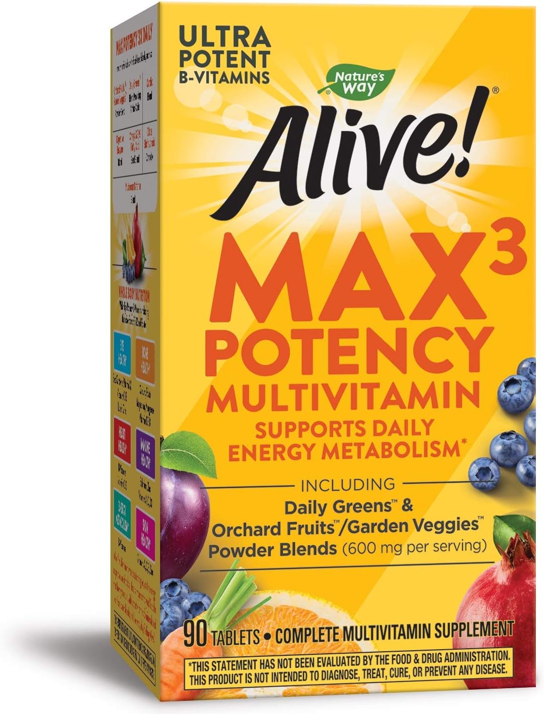 Nature's Way Alive! Multivitamínico de Máxima Potencia, 90 Comprimidos