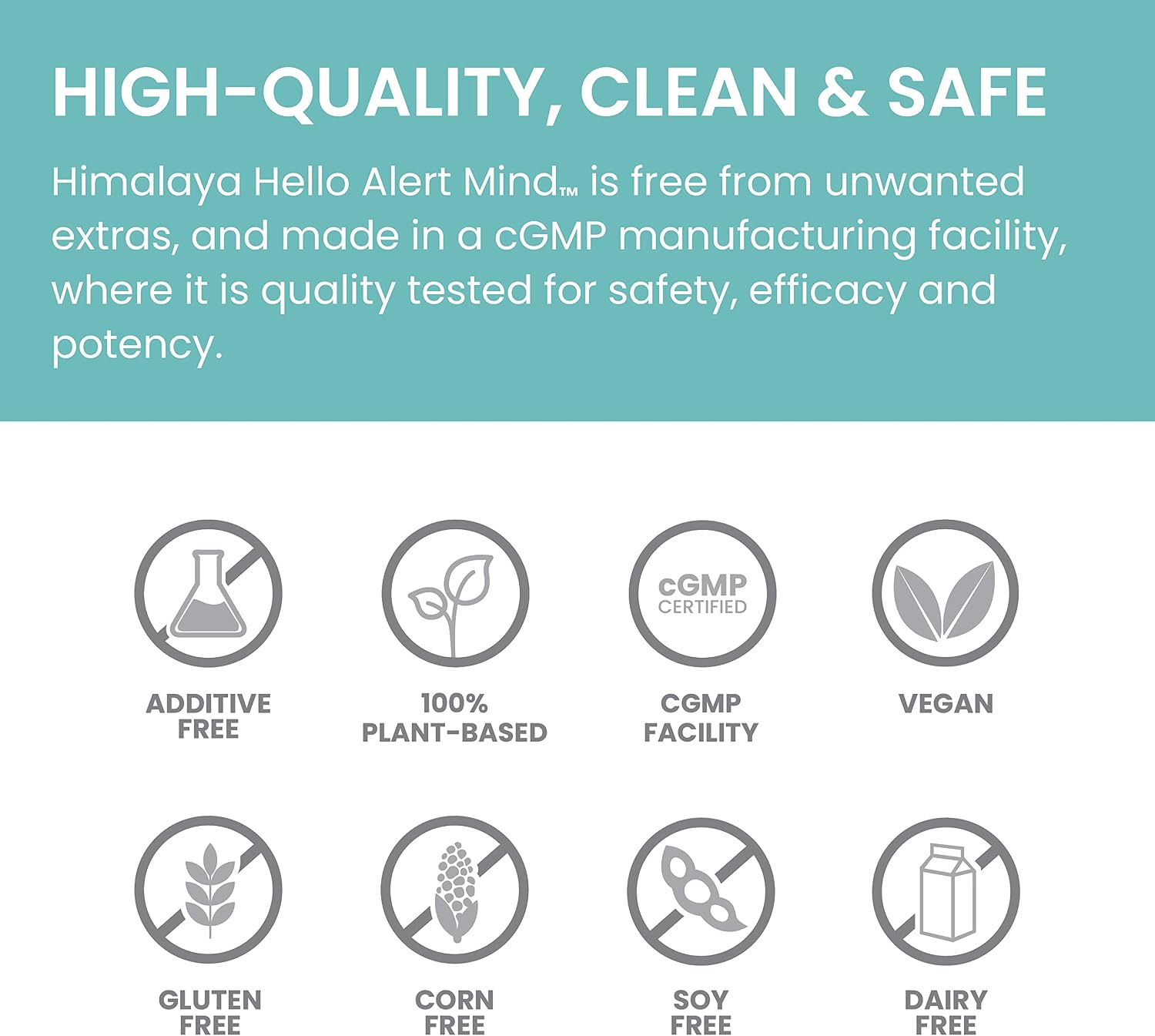 Himalaya Hello Alert Mind - Suplemento para Energía y Enfoque con L-Teanina, Ashwagandha, Bacopa, Vitamina B6 y B12 - 60 Cápsulas Veganas