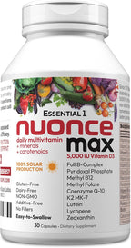ANDREW LESSMAN Essential-1 nuoncemax Multivitamin - Complejo Multivitamínico de Alta Potencia con Vitamina D3 5000 UI, Metil B12, CoQ10, Luteína - 30 Cápsulas