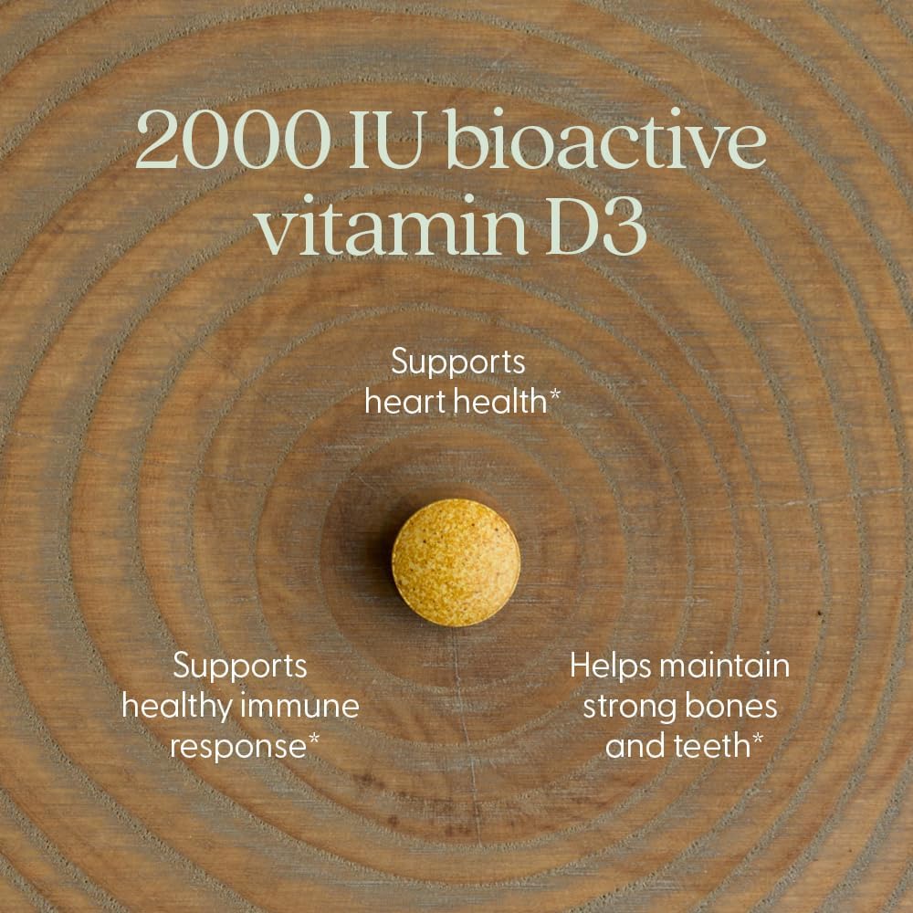 New Chapter Vitamina D3 Fermentada 2000 UI, Orgánico, 60 Comprimidos
