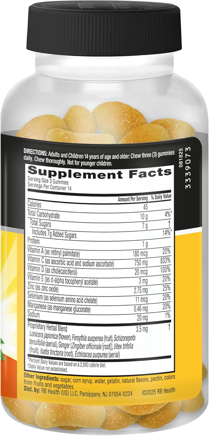 Airborne Immune Support Gummies, Orange Flavor, 42 Count