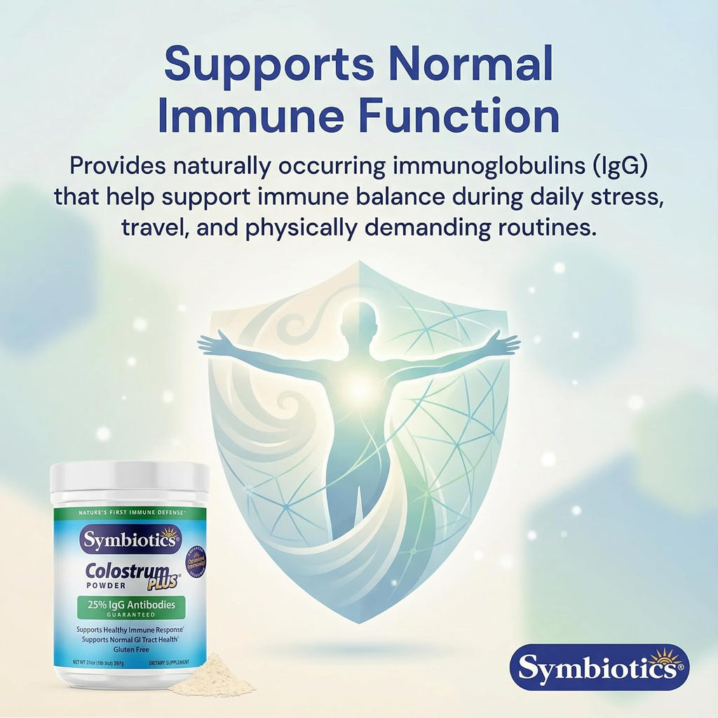Symbiotics Colostrum Plus en Polvo - Calostro con 25% IgG (596 g)
