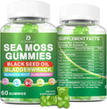 Gominolas de Musgo Marino – Musgo Marino Irlandés con Saúco y Aceite de Semilla Negra – 60 Gominolas Veganas Sabor Manzana Verde