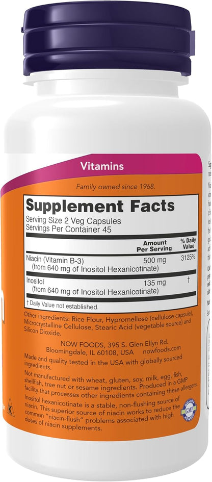 Niacina (Vitamina B3) 250 mg Flush-Free - 90 – Contribuye al funcionamiento normal del sistema nervioso. – Image 2
