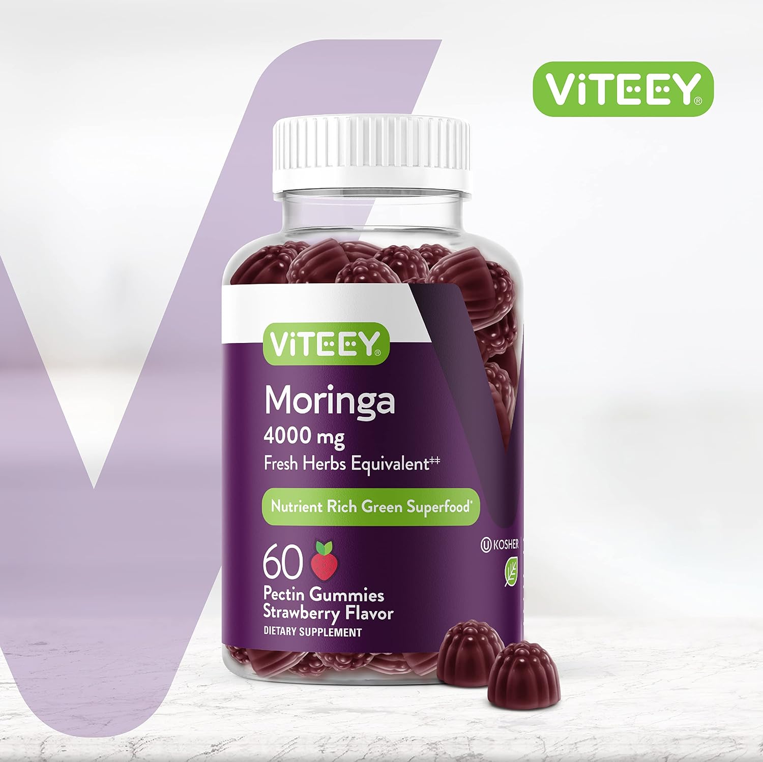 Viteey Moringa Gummies - 4000mg (Extracto 10:1) - 60 Gominolas