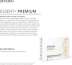 Zinzino - Essent+ Premium, Advanced Polyphenol Omega Balance with Fish Oil, Glycerin, Cold-Pressed Extra Virgin Olive Oil, Vitamin D - 60 Softgels