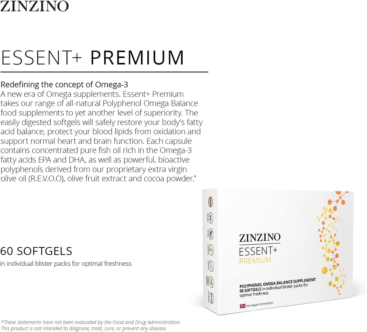 Zinzino - Essent+ Premium, Advanced Polyphenol Omega Balance with Fish Oil, Glycerin, Cold-Pressed Extra Virgin Olive Oil, – Image 3