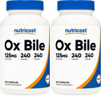 Nutricost Bilis de Buey 500mg - 120 Cápsulas - Sin Gluten y No GMO