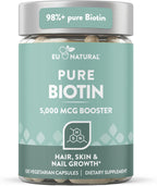 Biotina 5000 mcg - Suplemento para Cabello, Piel y Uñas - 120 Cápsulas Blandas Veganas