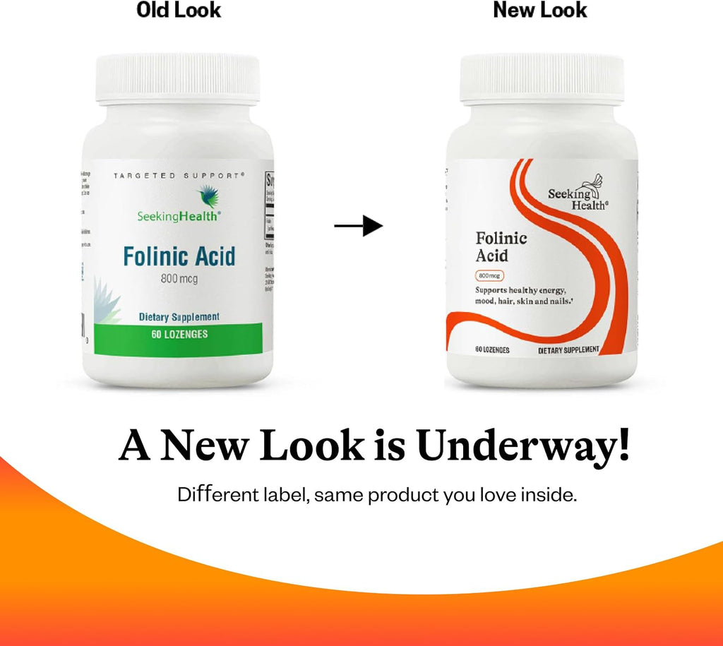 Seeking Health Ácido Folínico - Sin Metilo - 1360 mcg, 60 Comprimidos