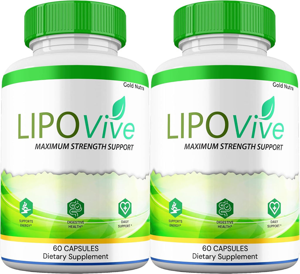 LipoVive Cápsulas, Fórmula Avanzada de Máxima Potencia, Suplemento Premium con Ingredientes Naturales (2 Envases)