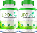 LipoVive Cápsulas, Fórmula Avanzada de Máxima Potencia, Suplemento Premium con Ingredientes Naturales (2 Envases)